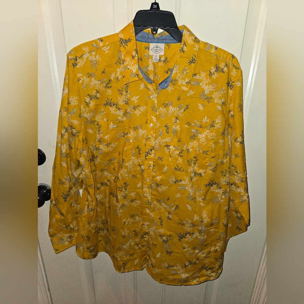Women St. John Bay Woven Shirt-3x NWOT